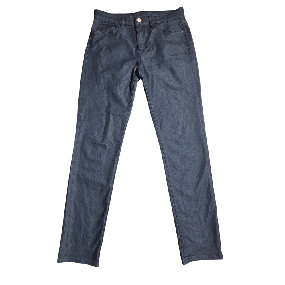 Massimo Dutti Coated Slim Fit Jeans Trousers 8 Capsule Wardrobe Quiet Luxury